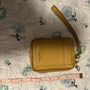 Steve Madden Mustard Card Holder Wristlet